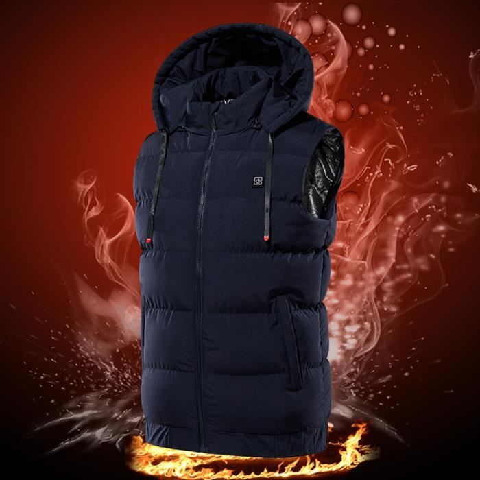 Gilet Chauffant Femme, Veste Chauffante avec Batterie, Électrique Gilet  Chauffé avec 5 Zones de Chauffage,3