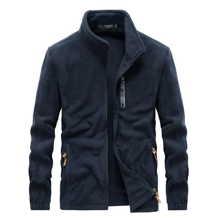 Icefeld Veste Polaire Pour Homme - Doublure Douce Anti-Boulochage Gris Chiné, Bleu Marine Ou Noir