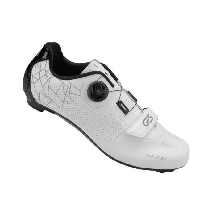 Chaussures Ges Roadster2 - Blanc - 45 - Homme - BOA-Velcro - Look-Shimano