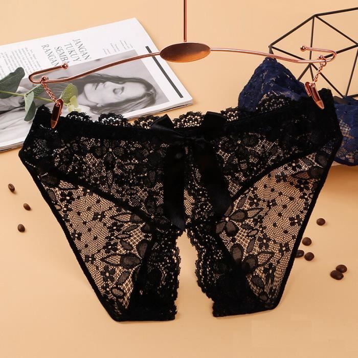 Culotte Femme String Dentelle Transparente 3 Pièces | Basse Taille, Double Sangle, Confortable | Lingerie Séduisante - 2