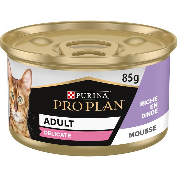 PRO PLAN DELICATE Mousse Dinde 85g Boites Repas pour chat adulte