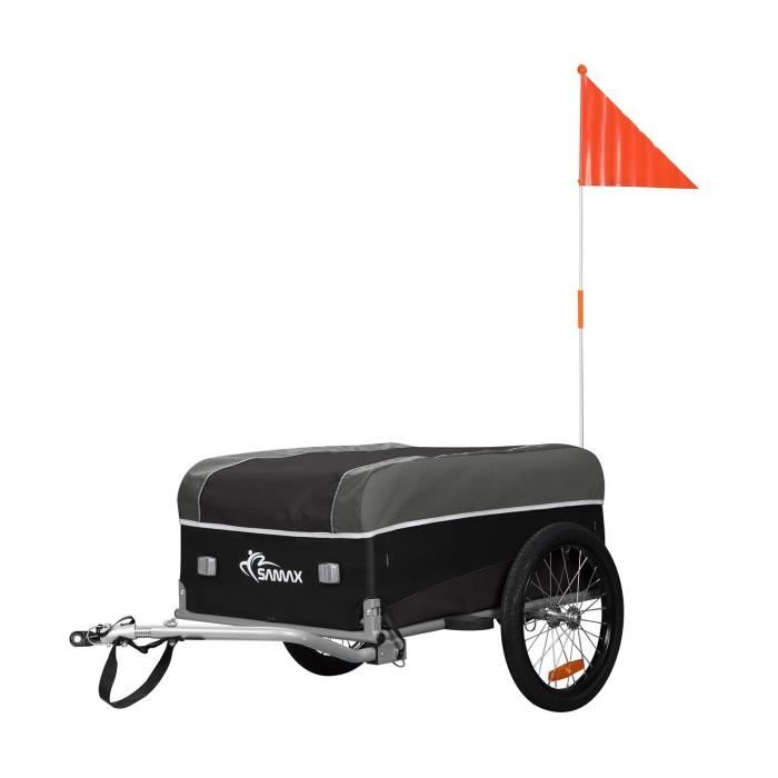 Remorque Vélo/chariot Main VidaXL 155x60x83 Cm Acier Noir, Neuve