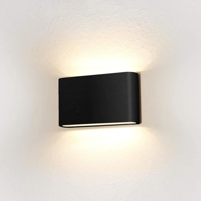 Buitenwandlampen 2 st LED met sensors gegoten aluminium zwart