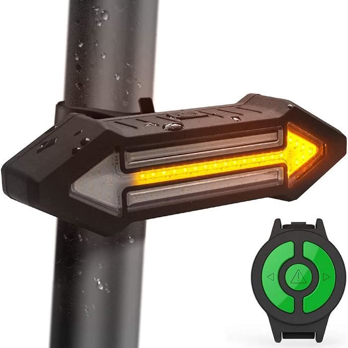 Feu Arrière Pour Vélo,Clignotants À Plusieurs Modes Avec Télécommande - Voyant D'Alarme De Vélo
