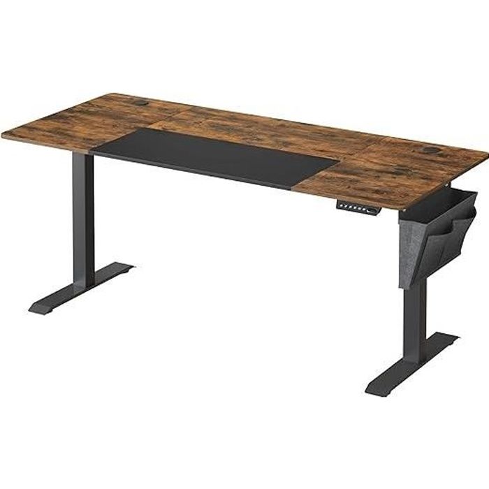 Bureau réglable en hauteur électriquement DESTINAS Noir 160 cm 72 cm