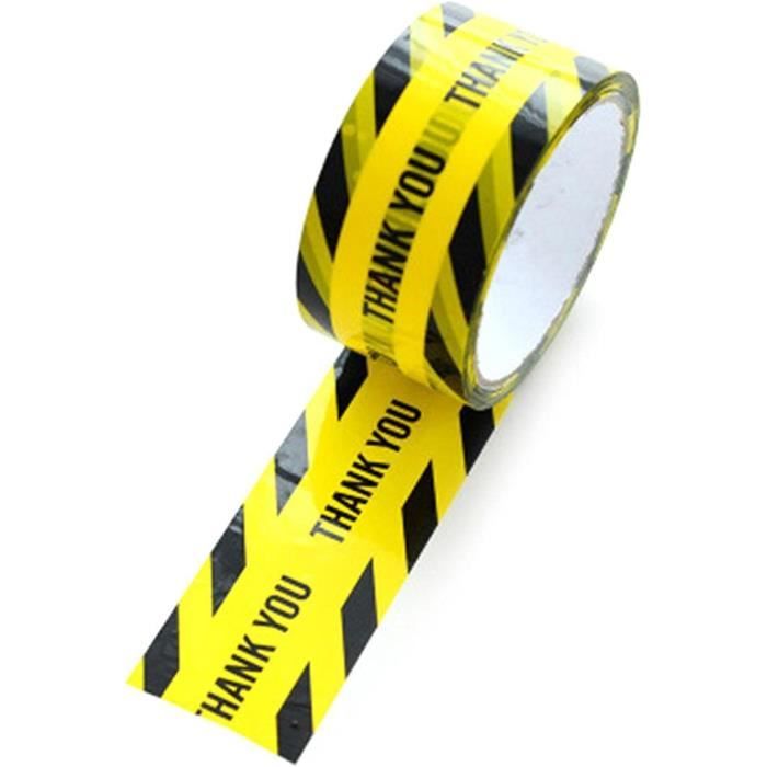 Ruban d'avertissement de danger - Rubans de signalisation sécurité jaunes  4,8 cm (1,9 ) x 25 m pour les lieux travail, les [424]
