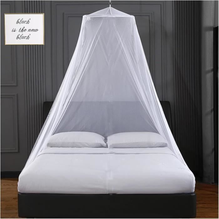 Moustiquaire Ciel De Lit King Size - Filet Baldaquin Avec Étoiles Lumineuses - Grande Moustiquaire Lit Double Adulte