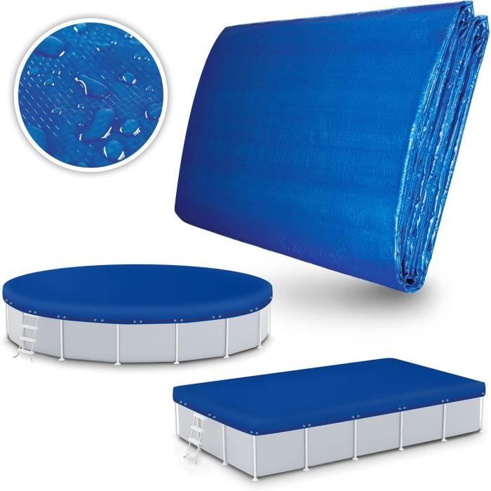 Bâche De Protection Rectangulaire 4x2m Pour Piscine - étanche, Résistante Aux UV, Idéale Pour été Et Hiver - 5