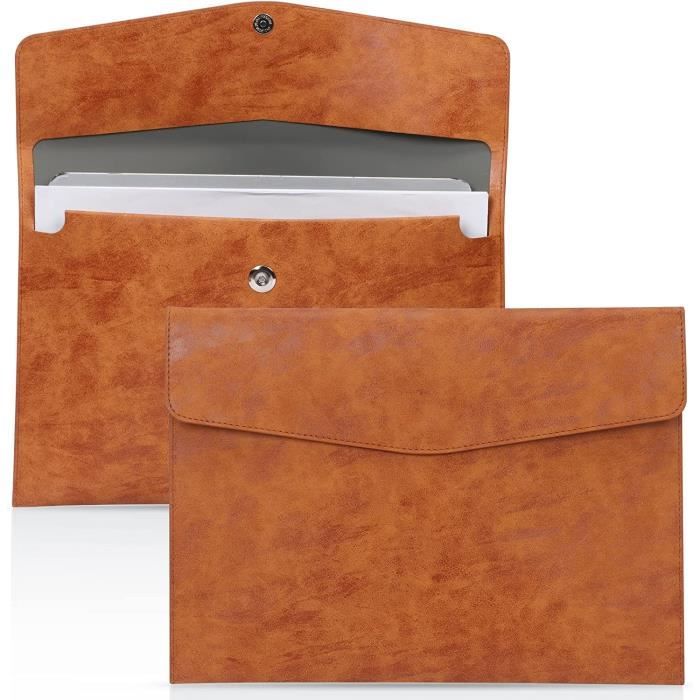 Classeur A6 Cuir PU 6 Anneaux - Portfolio Multifonction Bleu