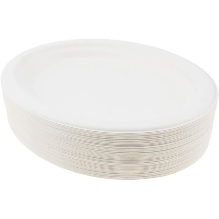 Assiettes En Carton Blanc De 28 Cm - 3 Unités Par 1,00