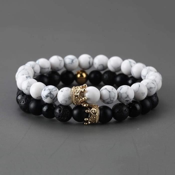 Bracelet Perles Bronzite Naturelle 4mm - Fait Main Sur Mesure - Homme Femme