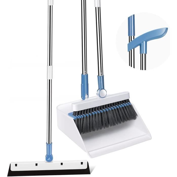 Kit Nettoyage Pelle + Balai Rotatif 180° + Raclette – Rose, Idéal Cuisine, Salle De Bain, Bureau