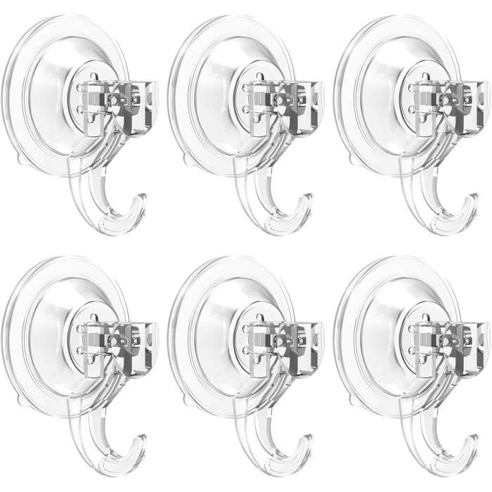 Lot De 2 Crochets à Ventouse Robustes Pour Douche, Salle De Bain, Cuisine, Fenêtre En Verre (noir