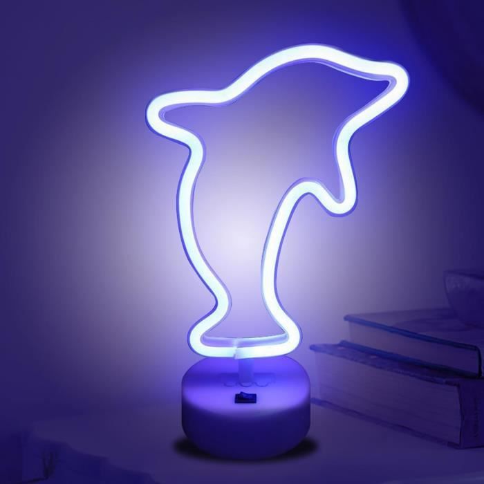 Enseigne Néon Loup Mural - Panneau LED Loup Illuminé - Déco Branchée Pour Salon, Bar Ou Chambre - Alimentation USB - 28cm X 34cm