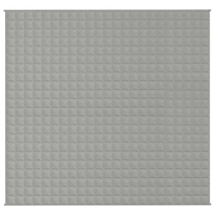 Couverture Lestée Gris 220x240 Cm 11 Kg - Couverture Apaisante Anti-Anxiété, Tissu Doux Respirant