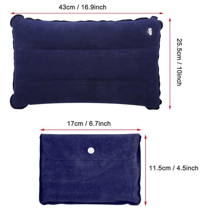 Oreiller gonflable confortable et portable, Combinaison Oreiller gonflable confortable et portable, Combinaison
