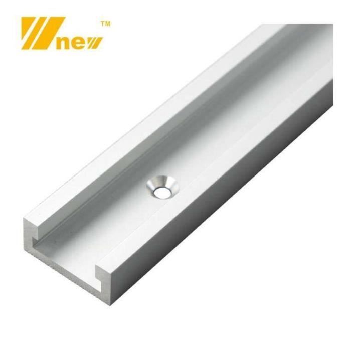 Rail En T Aluminium + Onglet à Fente Coulissant – Accessoire Traîneau Pour Scie à Table & Travail Du Bois