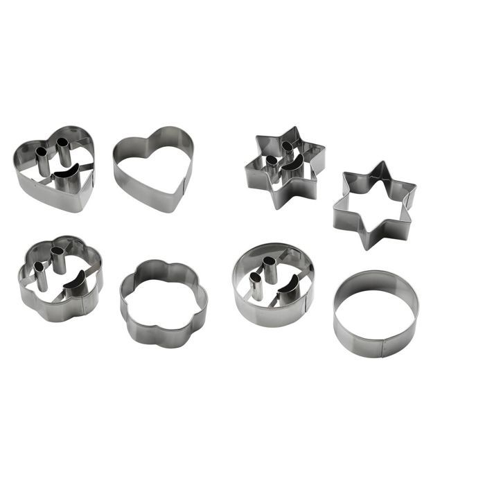 Zenker 7731 Set De 10 Emporte-pièces De Noël Sur Cintre, Emporte-pièces Biscuits, Emporte-pièce, Acier Inoxydable, Argent, 4 X 4 Cm