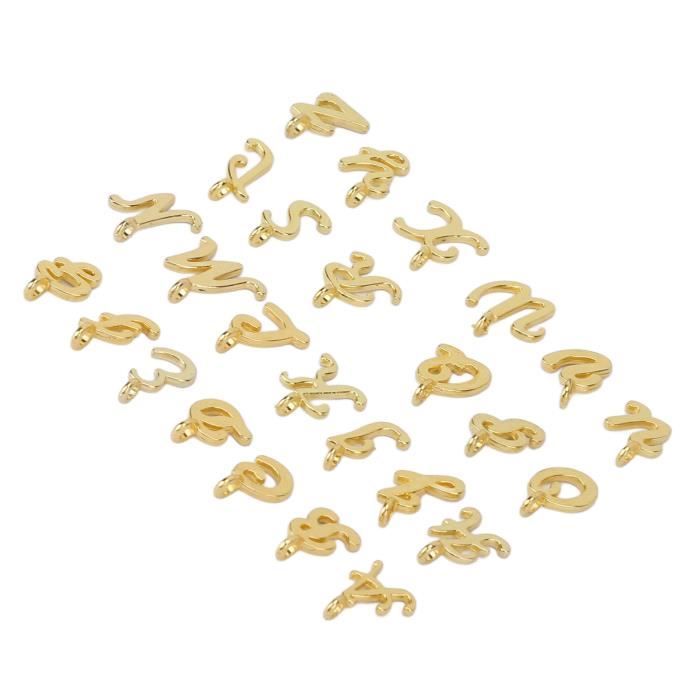 Lot De 26 Charmes Pendentifs Alphabet Vintage - Pour Création De Bijoux DIY - Neuf