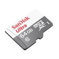 Carte mémoire flash MicroSDXC Ultra Android - SANDISK - 64GB - UHS-I / Class10 - Jusqu'à 80 Mo/s-1