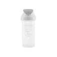 Twistshake Tasse à bec avec paille - Bébé - 360 ml - Biberon étanche - Tasse à bec sans BPA - Entraînement - Enfants -6m+ - Blanc-1