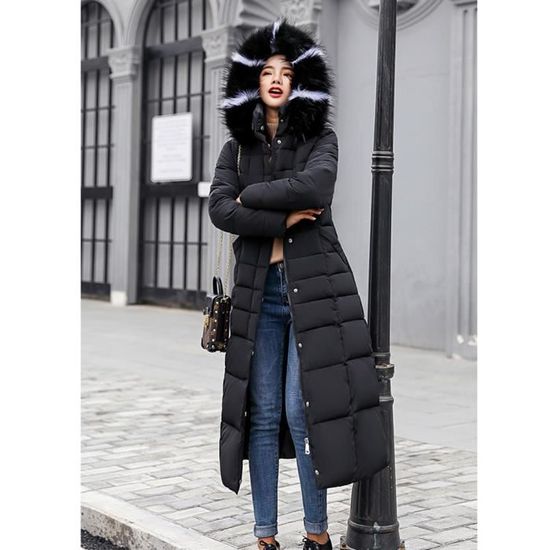 Manteau femme matelassé noir clearance