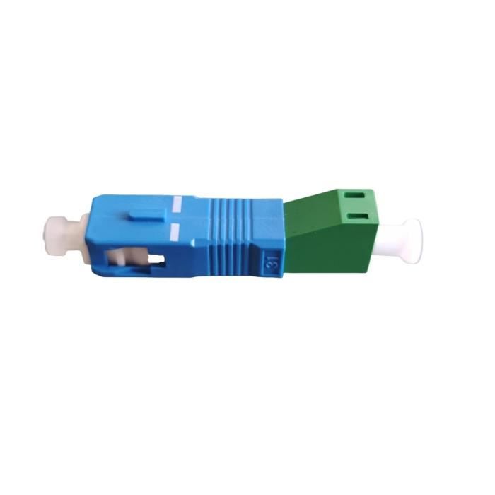 Adaptateur pour fibre optique, LC vers LC Monomode Duplex, Vert, Perte