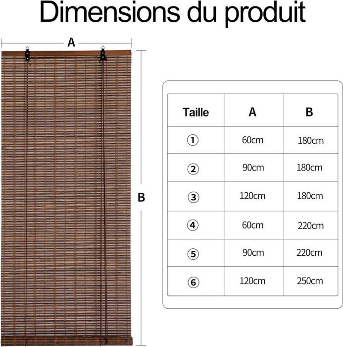 Store Enrouleur En Bambou Naturel - Protection Solaire, Intimité Et Décoration Pour Fenêtre, Balcon Ou Terrasse