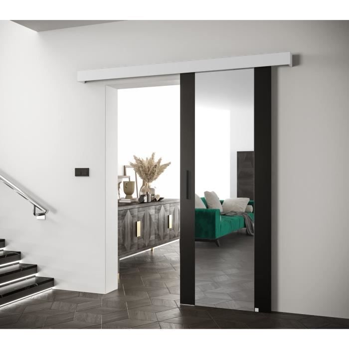 Porte Blanche Poignee Noire