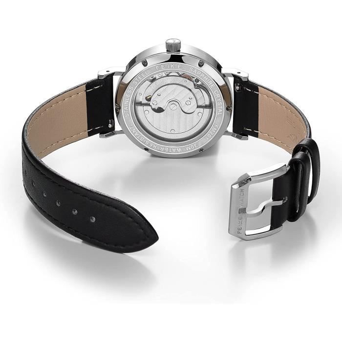 FEICE Montre Automatique Homme Mecanique Bauhaus Design Montre Bracelet Cuir FM506 Achat vente montre Homme Cuir Cdiscount