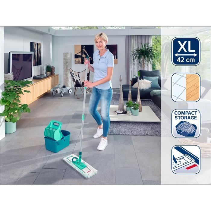 Balai à Poussière Leifheit Superduster Floor - Housse Microfibre Lavable 100x, Pivot 360°, Pour Sols Durs, Plinthes - 7
