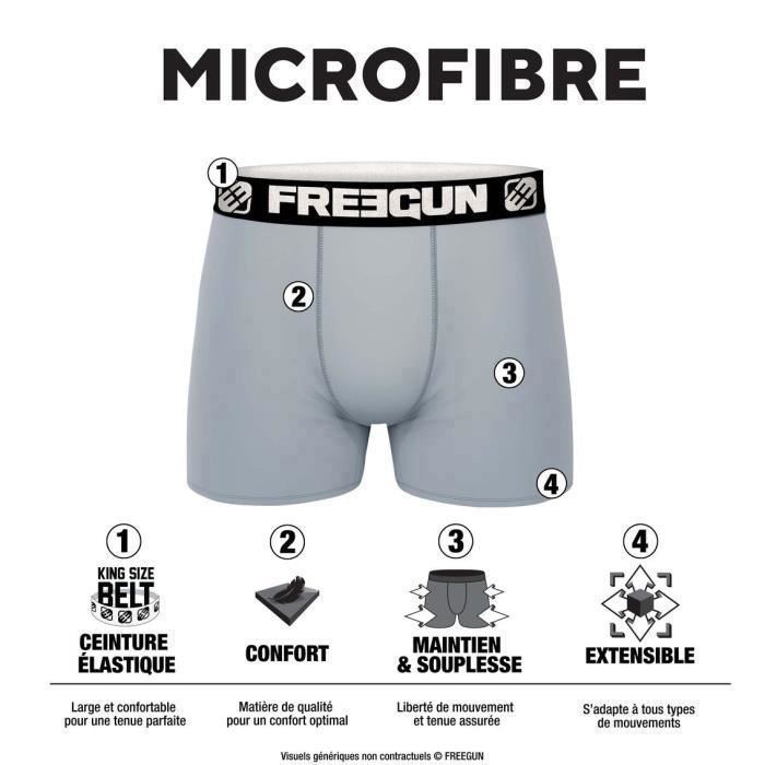 FREEGUN Boxer Enfant Sport Calecon Garcon Street Respirant et Maintien Anti Glisse Lot de 3 Noir Cdiscount Pret a Porter