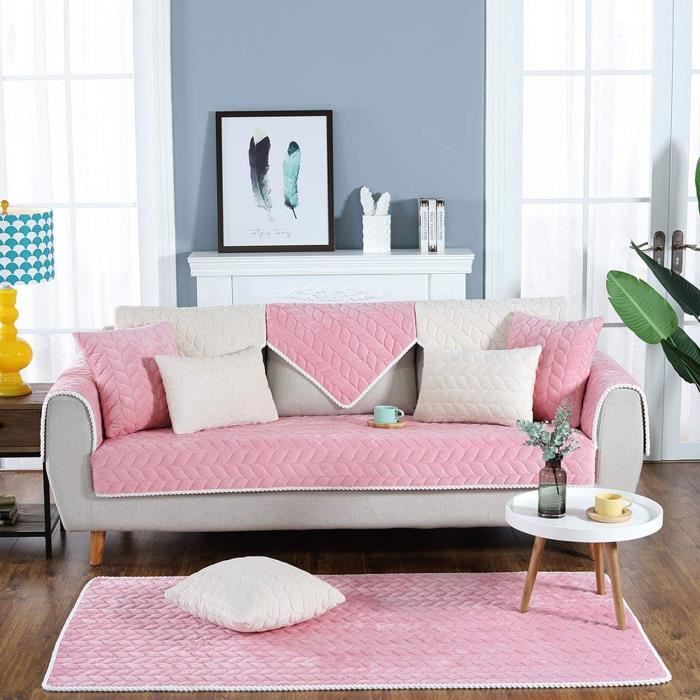 Housse De Canapé Antidérapante - Taille Unique 60x130cm - Douce Et Lavable - Revêtement Meuble