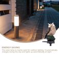 1PC Pratique Hough Light Owl Hibou Lumière Solar Statue de chouette lampadaire de jardin - lampe de jardin luminaire d'exterieur-2