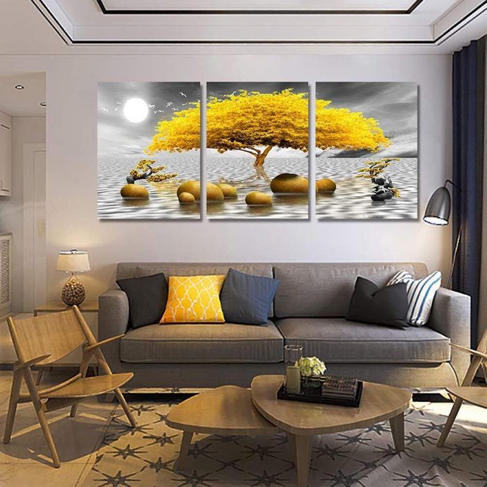 Tableau Decoration Murale Salon Arbre De Vie Géométrique Coloré Cadre Decoration Murale 70x140cm Sans Cadre, Photo Artistique pour Chambre Adulte