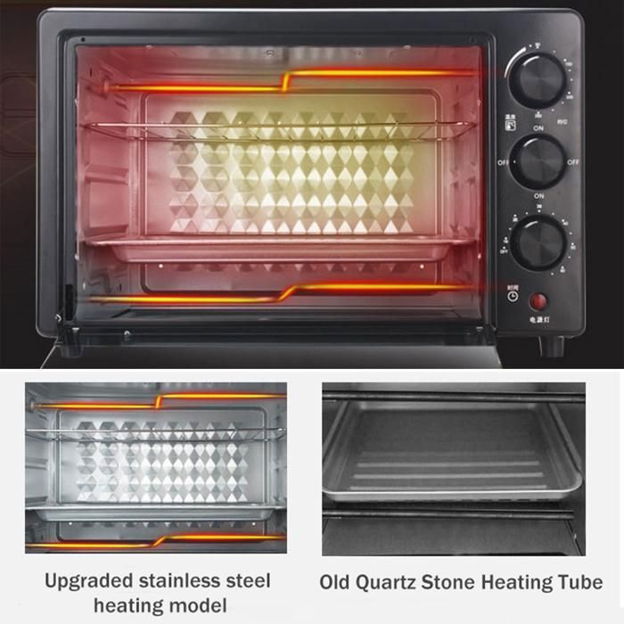Mini Four électrique 22 Litres – 1000 W, Température 120-250°C, Minuterie 60 Min, Avec Grille Et Plaque - 9
