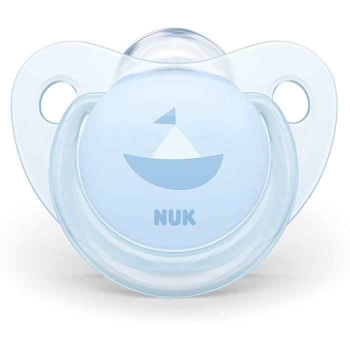 NUK Lot de 6 sucettes Classic Silicone 18-36M Jour et Nuit Bleu/Vert -  Cdiscount Puériculture & Eveil bébé