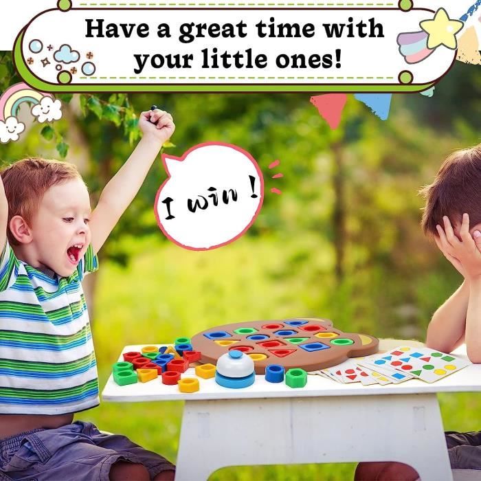 Husoiuy Jeu D'Association De Formes Premier Âge, Puzzle D'Association D