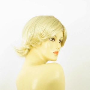 Perruque Courte Femme – Blond Doré Très Clair – Réaliste, Synthétique, Taille Moyenne
