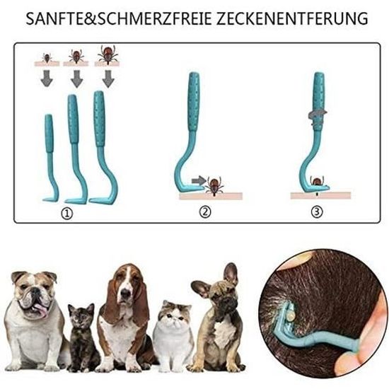 21 3pcs Pince A Tique Pour Chien Chat Cheval Pince A Tiques Tire Tiques Pour Humains Et Autres Animaux Cdiscount
