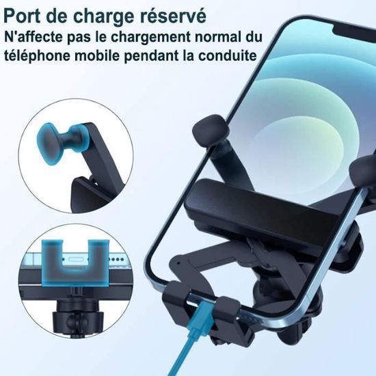 Support Téléphone Voiture Pour Peugeot Expert 3 (2016-2024) - Fixation Grille D'aération, Rotation 360°, Charge Libre - 10
