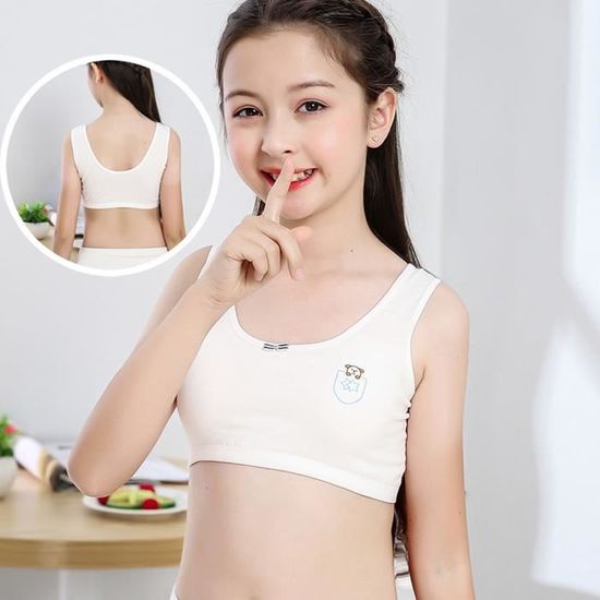 Enfants filles sous-vêtements coton soutien-gorge gilet enfants sous- vêtements sport sous-vêtements vêtementsblanc Blanc - Cdiscount  Prêt-à-Porter