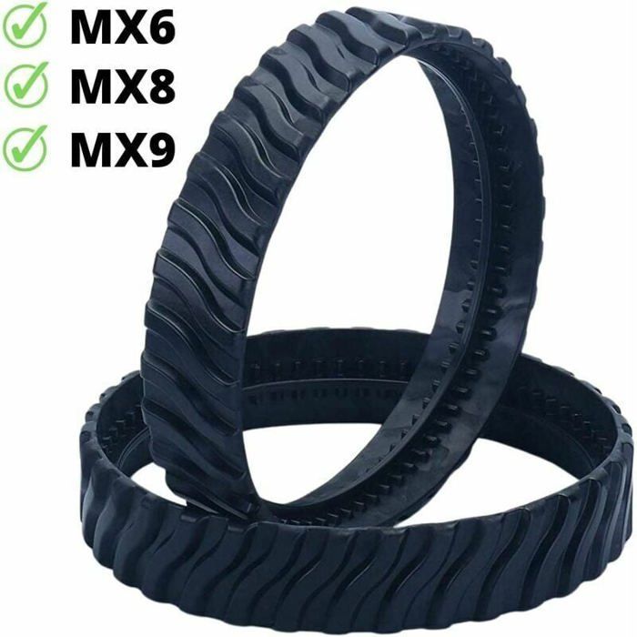 Lot De 2 Chenilles (pneus) Pour Nettoyeur Piscine Zodiac Baracuda MX8 MX6 AX10 - Remplace La Référence R0526100