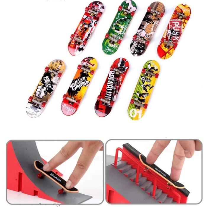 Ensemble de Mini skateboard avec doigts et rampe d – Grandado
