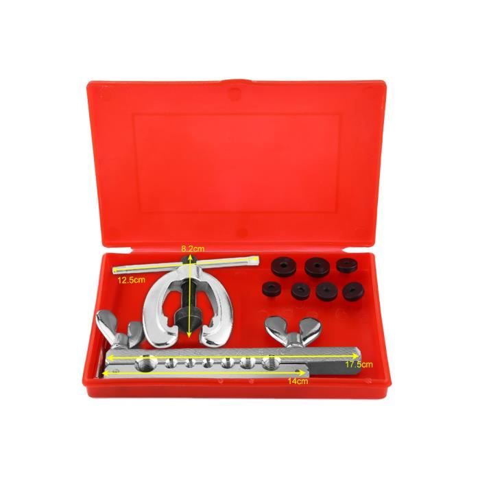 11 kits d'évasement de tuyaux Kit d'évasement pour la réparation de tuyaux  de liquide de frein, ensemble d'outils de cintrage - Cdiscount Bricolage