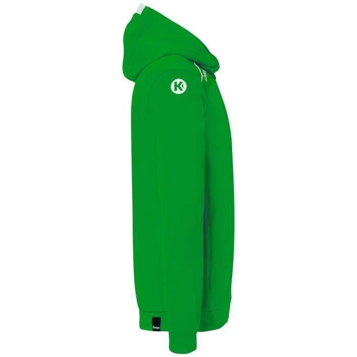 Veste de survetement Kempa Player Vert blanc Handball Homme Vert blanc Cdiscount Pret a Porter
