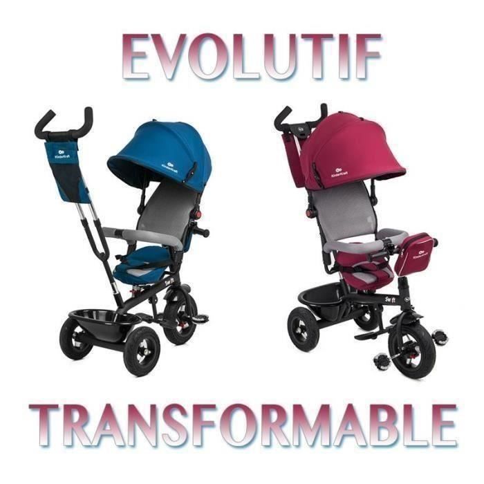 KINDERKRAFT Tricycle SWIFT enfant bebe Mixte poussette evolutive de 1 a 5 ans Rouge Cdiscount Jeux Jouets