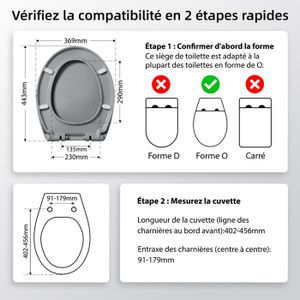 Abattant Wc Standard En Bois Laqué Gris - Toute l'offre WC BUT