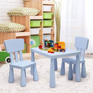 Table Enfant 3 En 1 Avec Chaise - Tableau Blanc, Tableau Noir Et Rangement Intégré - Ensemble Bois Pour Dessin, Jeux & Apprentissage - Sécurité Coin Arrondi