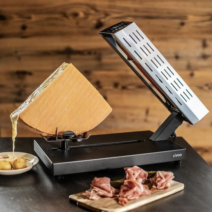 Appareil a raclette traditionnel - LIVOO - DOC159 - 600W - 6 a 8 personnes - Por